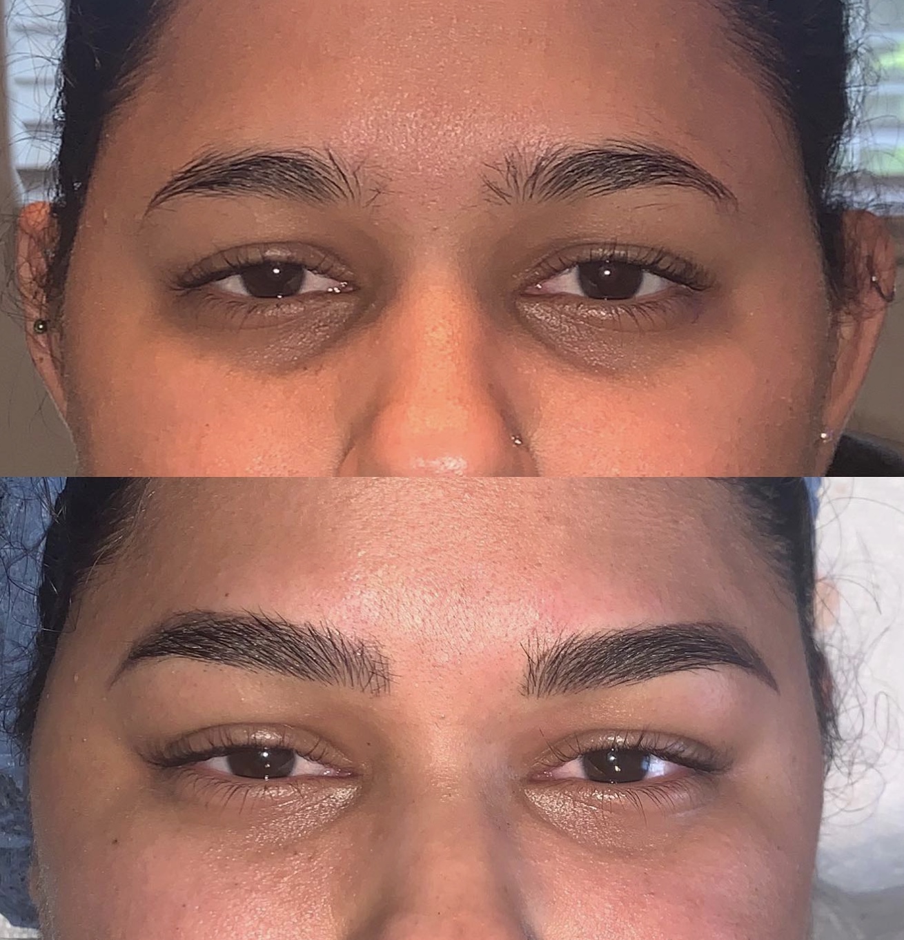 Brow Shaping & Tint before and after by Jamiseth Gallego