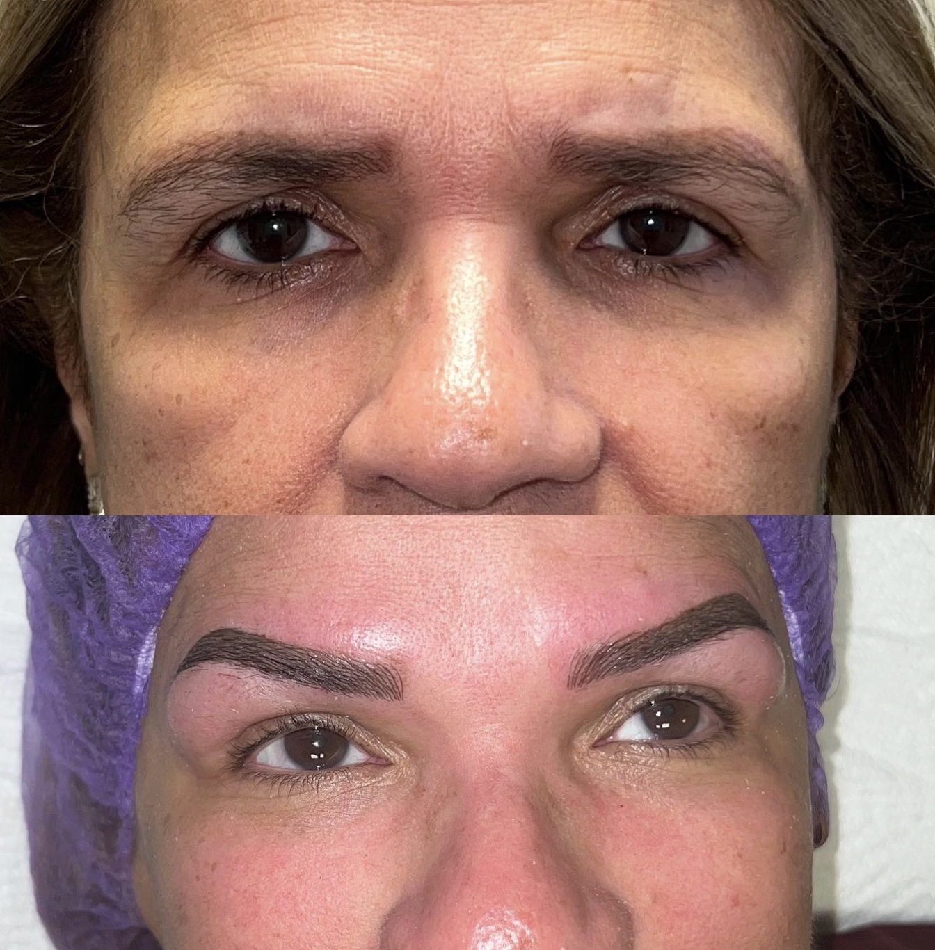 Powder Brows before and after by Jamiseth Gallego